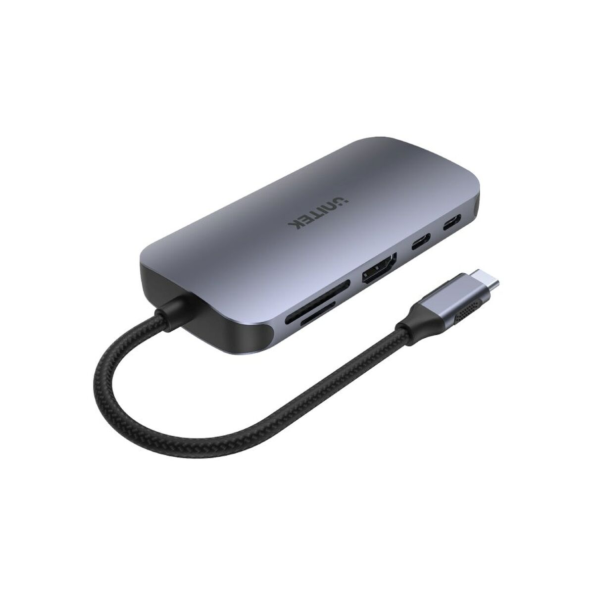 Hub USB Unitek D1071A Crna Srebrna